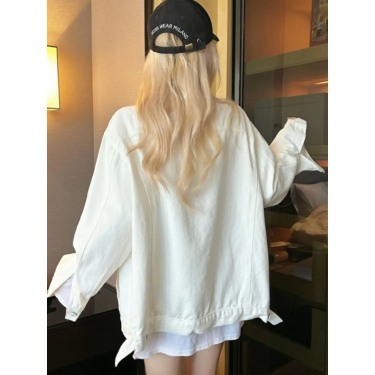 Women’s Oversized Casual Denim Jacket ...