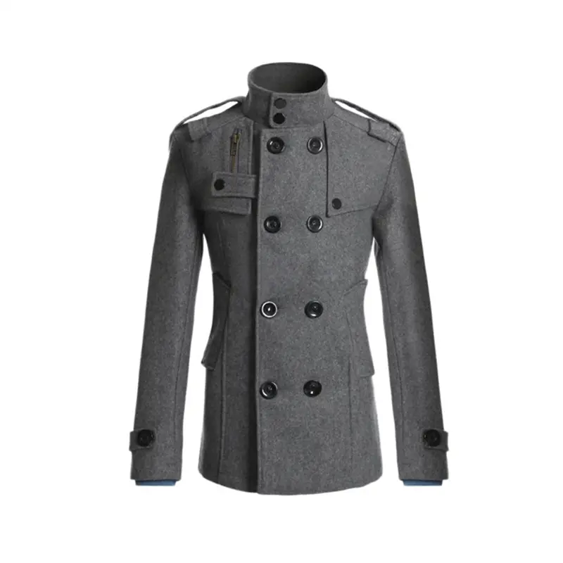Men's Jackets Wool Overcoat for Men Long Windbreak...
