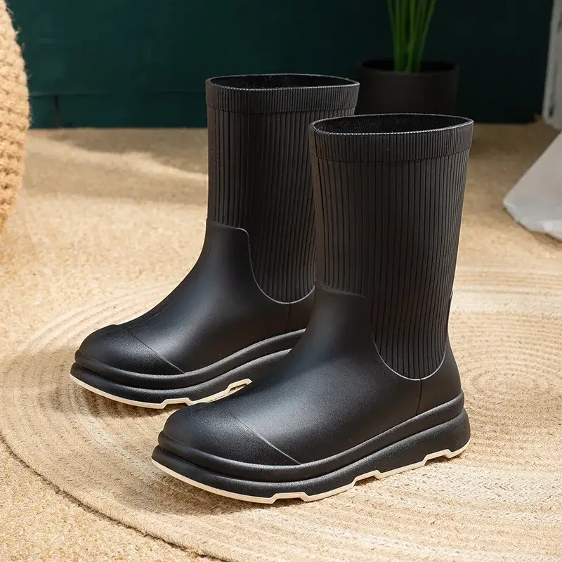 Women's Rain Boots With Anti Slip And Waterproof Properties