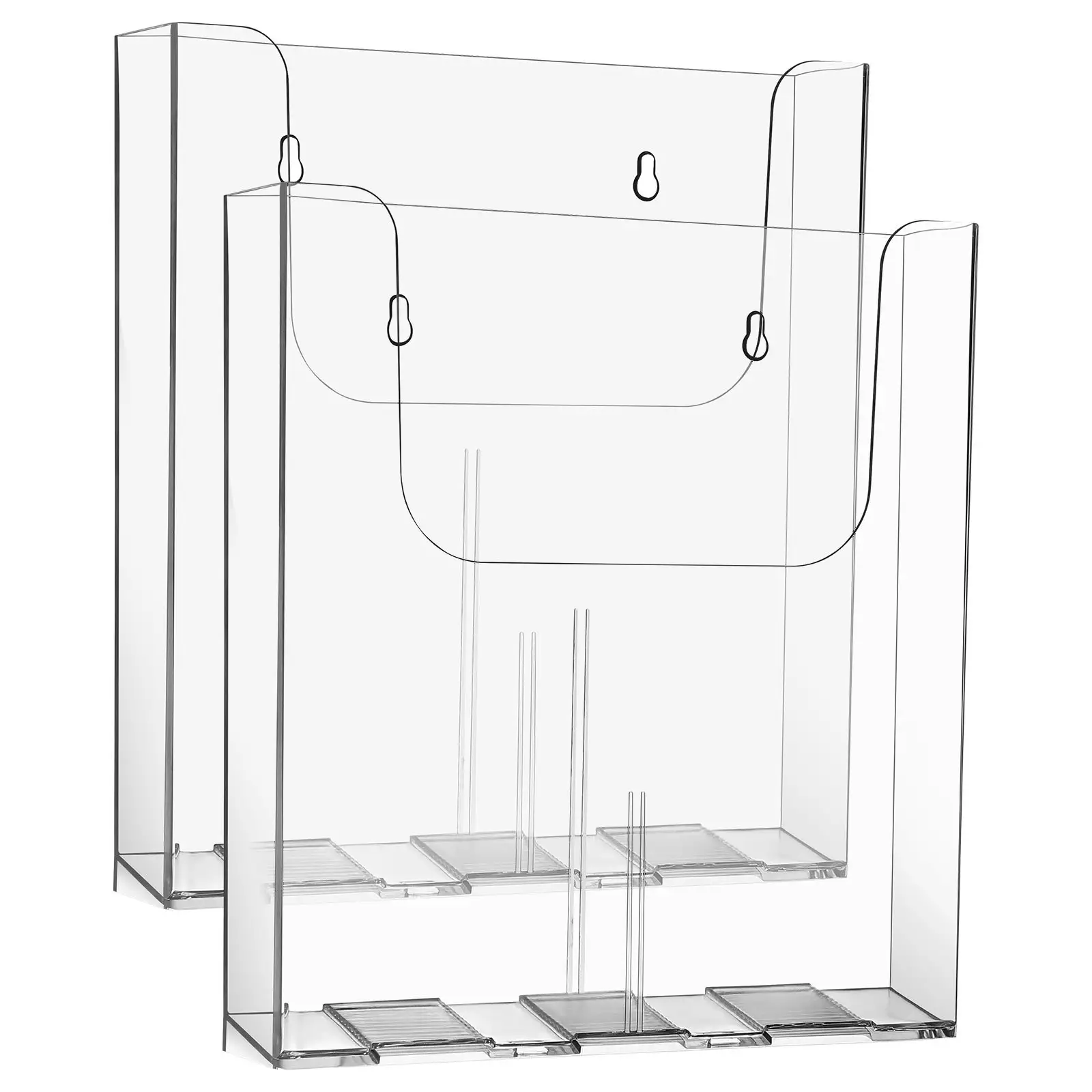 Two Wall-Mounted File Racks Suitable For Offices Shopping Malls Hotelsand Other Locations