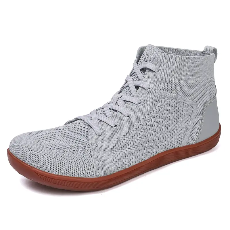 Men Breathable Mesh High Top Barefoot Shoes Outdoor Cloth Shoes