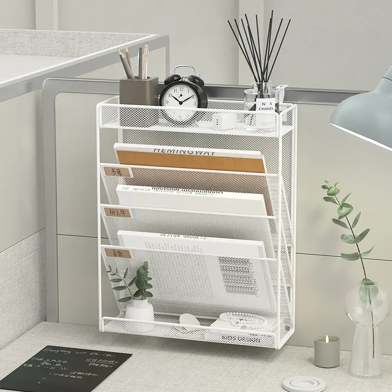 Wall File Organizer Wall File Holder Desktop Vertical Hanging File Folder Organizer