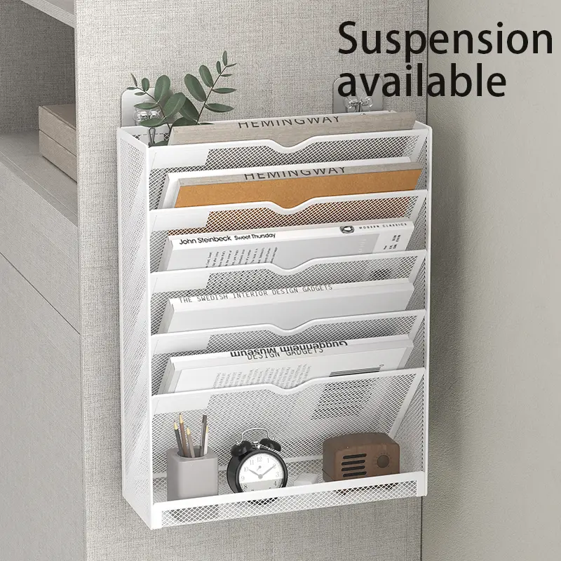 Wall File Organizer Wall File Holder Desktop Vertical Hanging File Folder Organizer