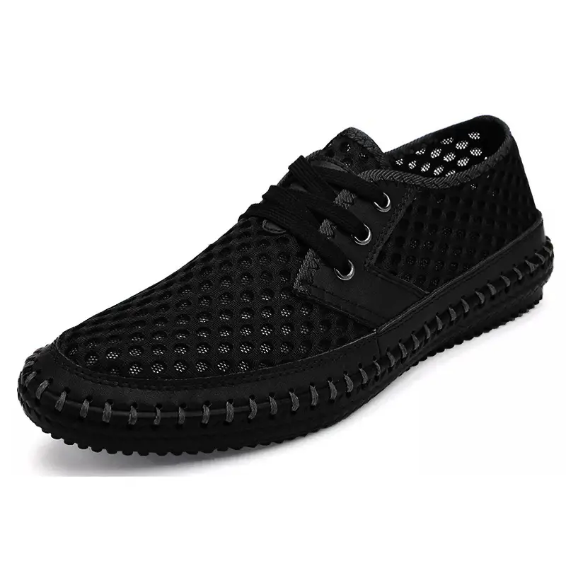 Men's Casual Shoes Breathable Slip On Mesh Shoes Men Classic Cloth Shoes