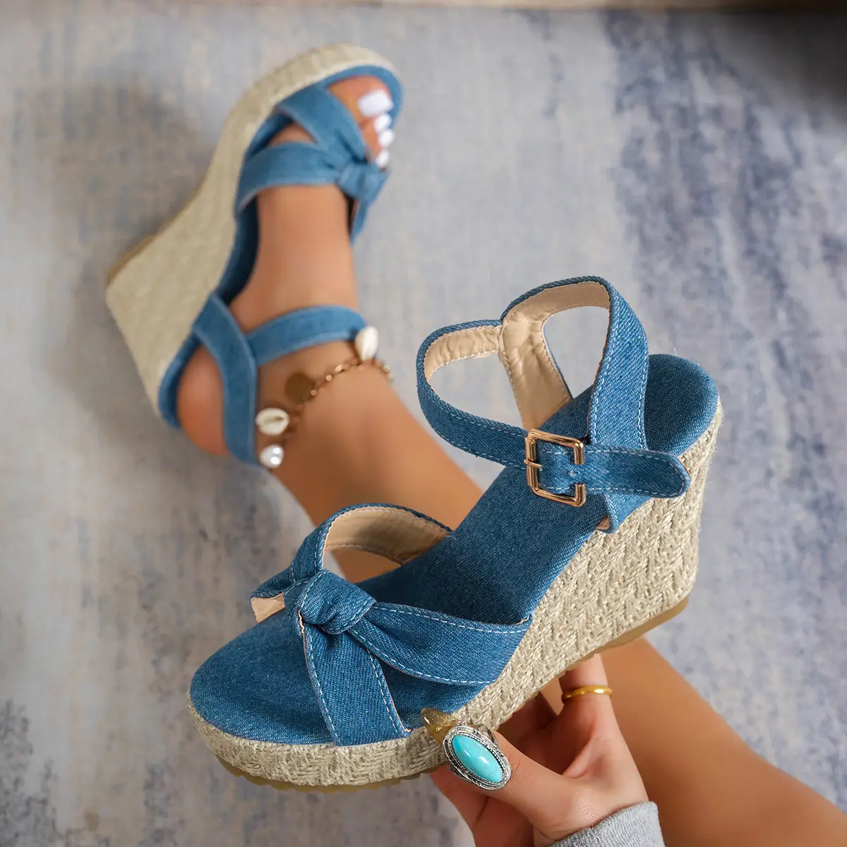 Comfortable Buckle Thick Sole Casual Sandals Fashi...