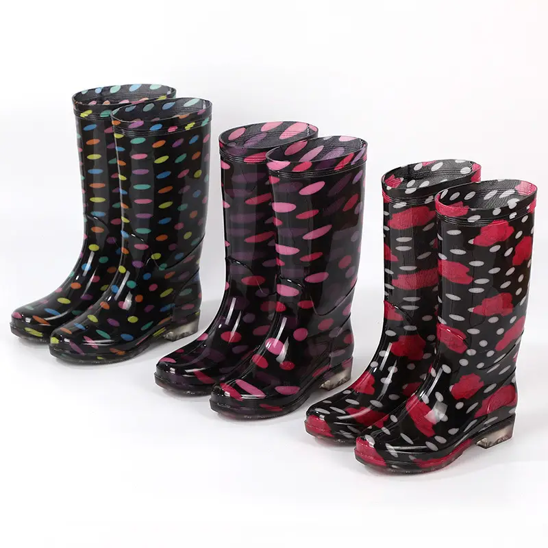 Women Rubber Shoes Non-Slip Floral Print Rain Boots