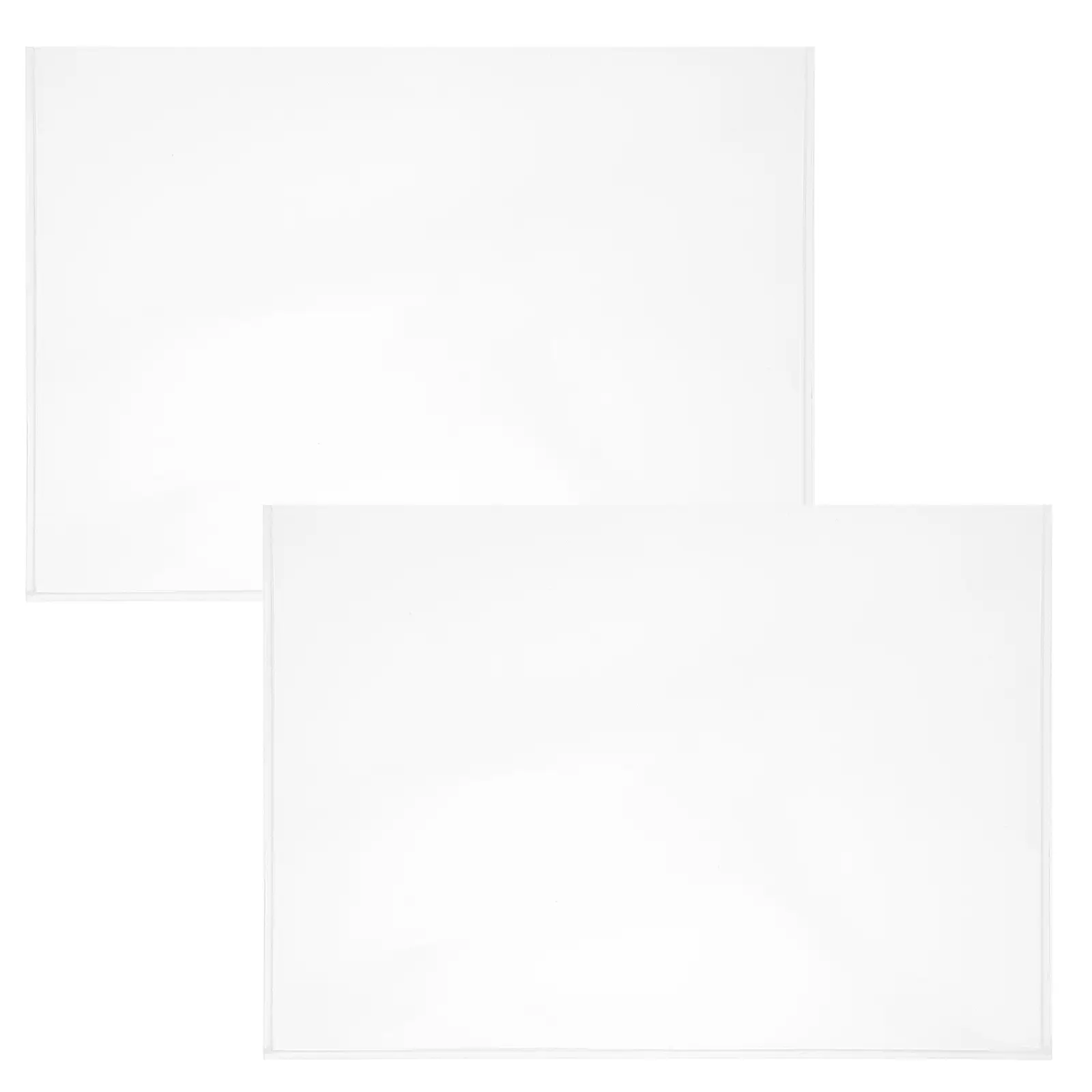 2Pcs File Display Box Document Holder Office File Storage Rack Clear Slot