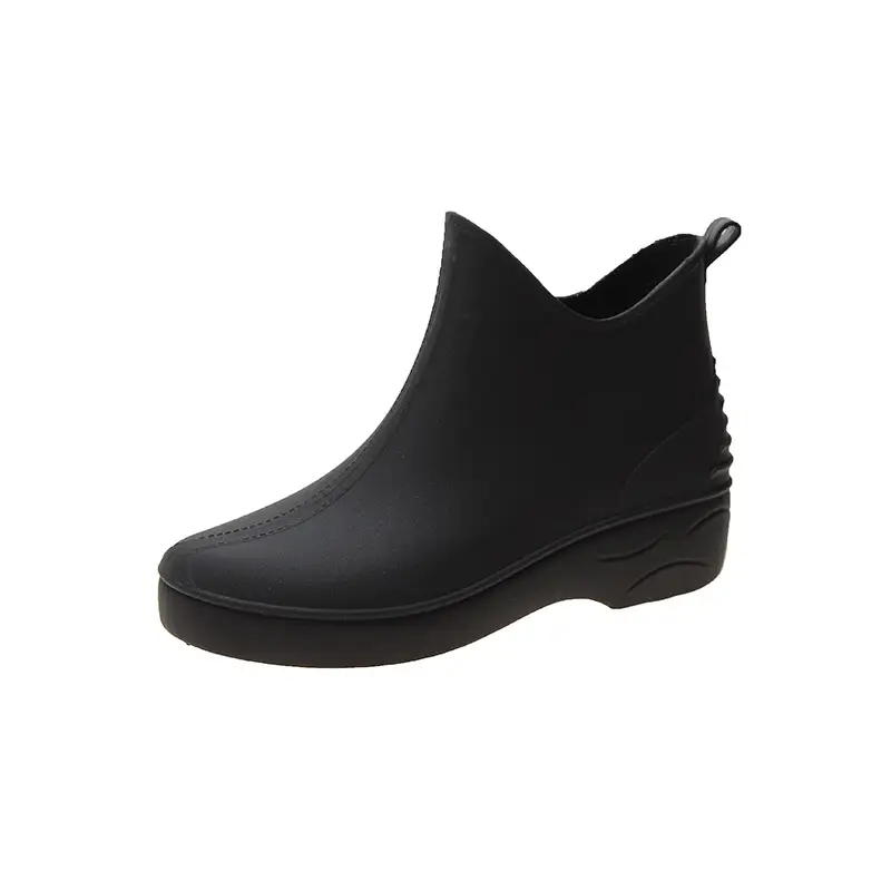 Women Non-Slip Rain Boots Waterproof Ankle Boot Shoes Low Heel Rain Boots