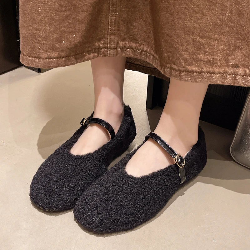Flat Plush Shoes Warm Cotton Shoes