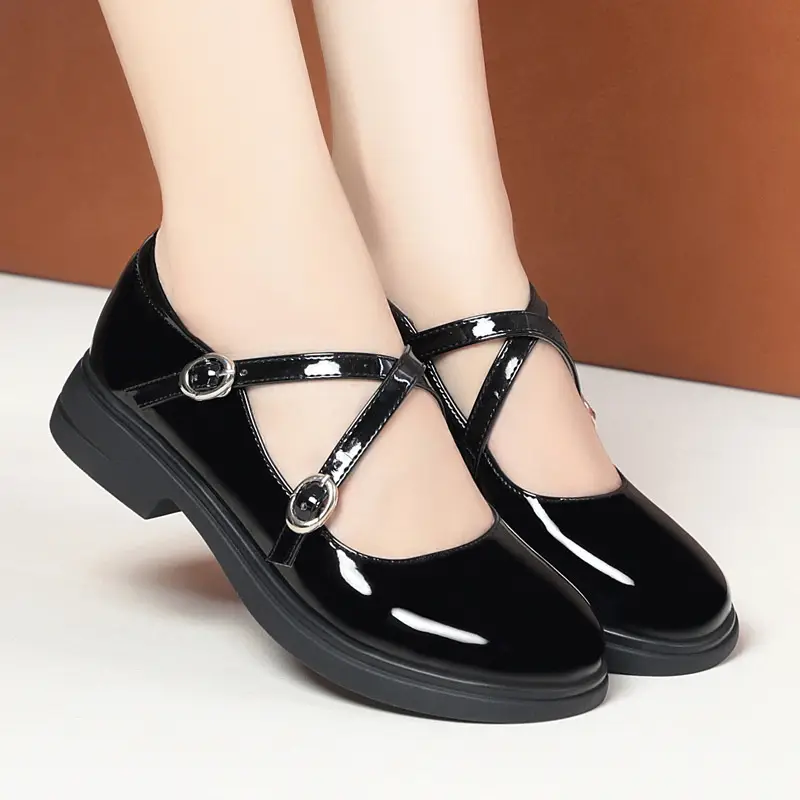 Women's Round-Toe Non-Slip Low-Heeled Footwear
