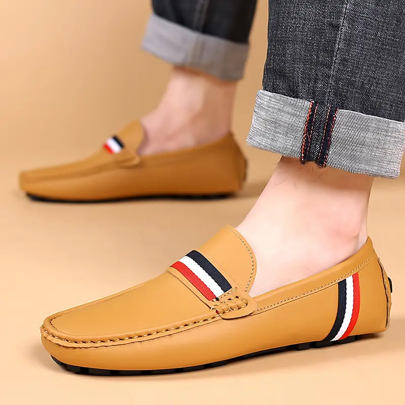 Men Shoes Slip on Loafers Men's Office Shoes PU Leather Men's Loafer Shoes Casual Men Driving Shoes