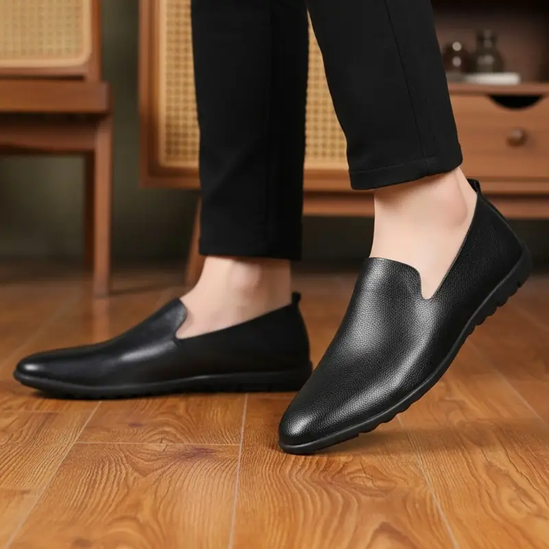 Men Shoes Thin Bottom Loafers Casual Men's Loafers Solid Color Comfortable Slip on Loafer Men