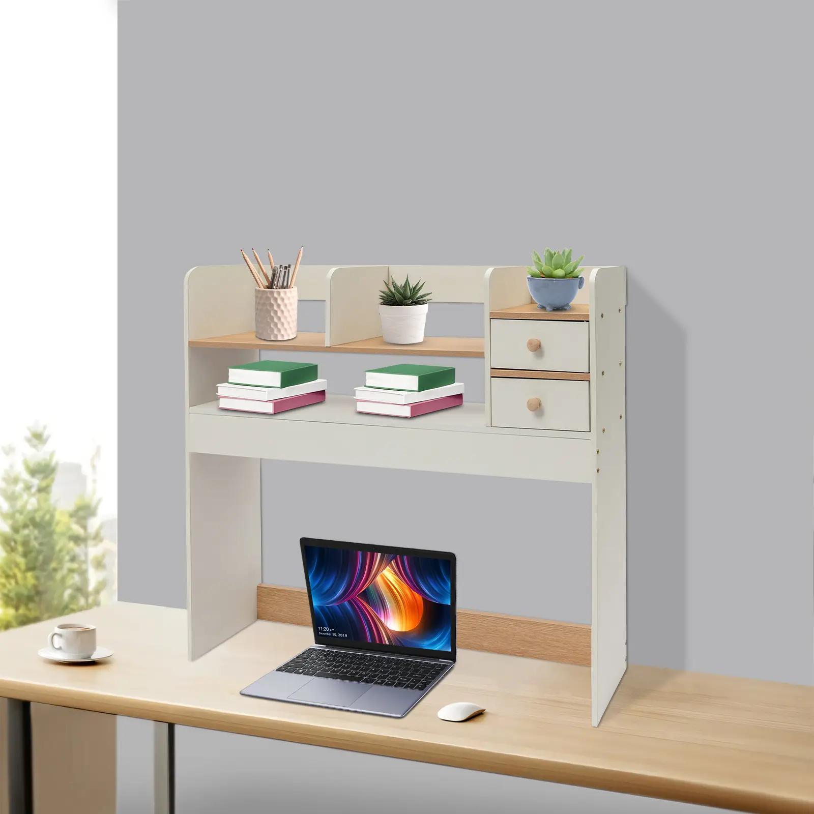 Double-Layer Bookshelf And Desktop Storage Rack