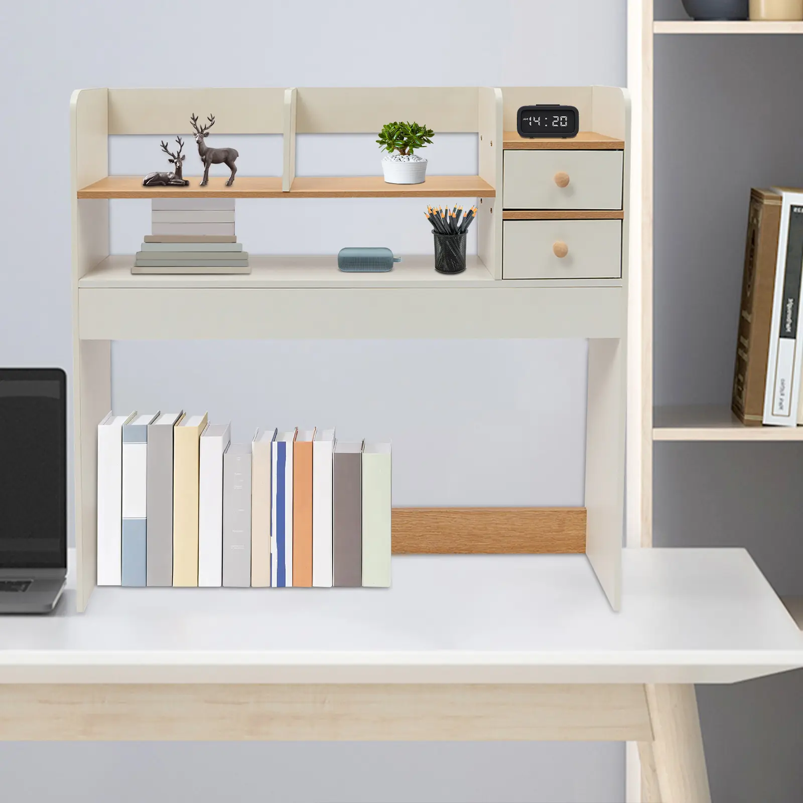 Double-Layer Bookshelf And Desktop Storage Organizer