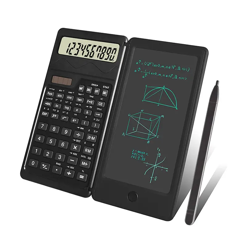 Smart Mini Foldable Scientific Calculator With Solar Power, Handwriting Tablet And Portable Office Design
