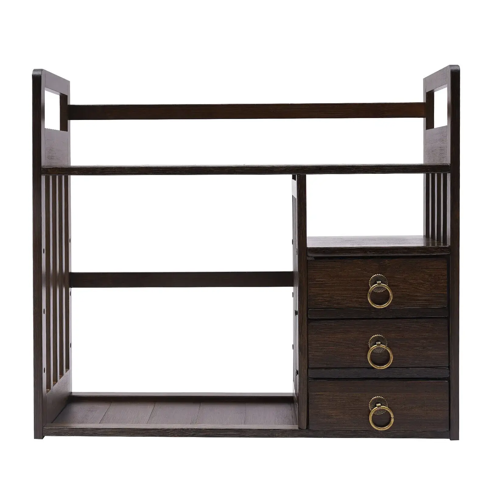 Desktop Bookshelf Storage Unit With 3 Drawers