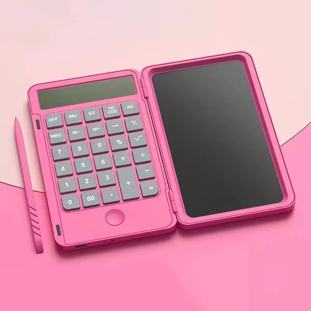 Charging Standard Function Calculator Writing Pad with LCD Notepad Math Calculator