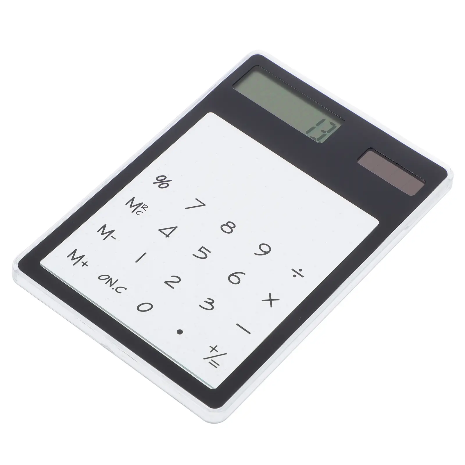 Transparent Calculator Panel Touch Design Scientific Solar Powered