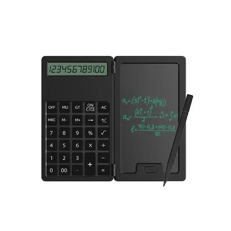 Compact Folding Writing Board With 12 Digits Scientific Calculator And Large LCD Screen
