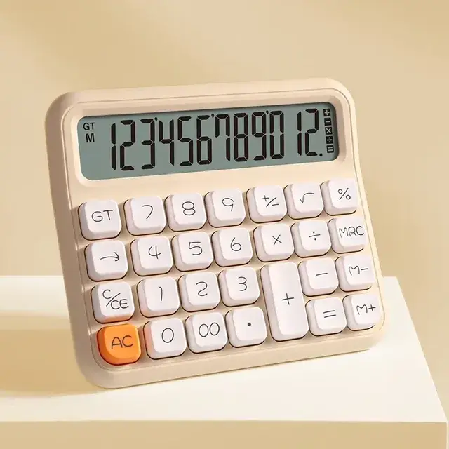 Calculator Simple Solid Color High keyboard Electronic Calculator For Office School Home Stationery