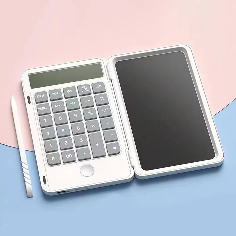 Standard Function Calculator Writing Pad 12-Digit Math Calculator With Stylus With Lcd Notepad