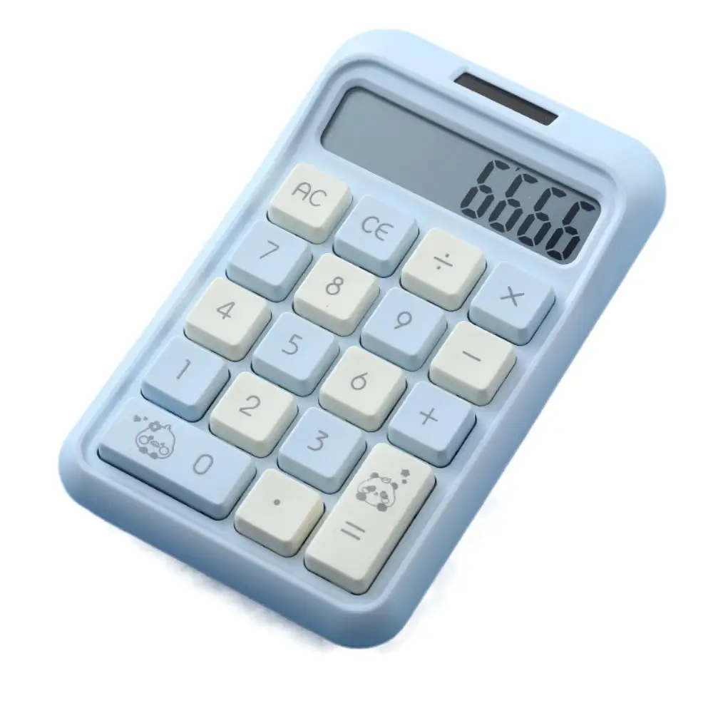 Electronic Calculator Dual Power Supply Keyboard Calculator Silicone Button Mini Math Calculators