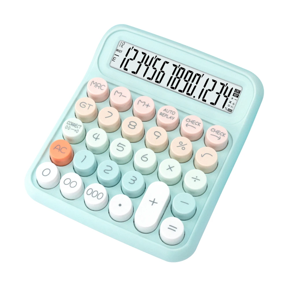 14 Digit Large LCD Display Big Button Calculator For Office