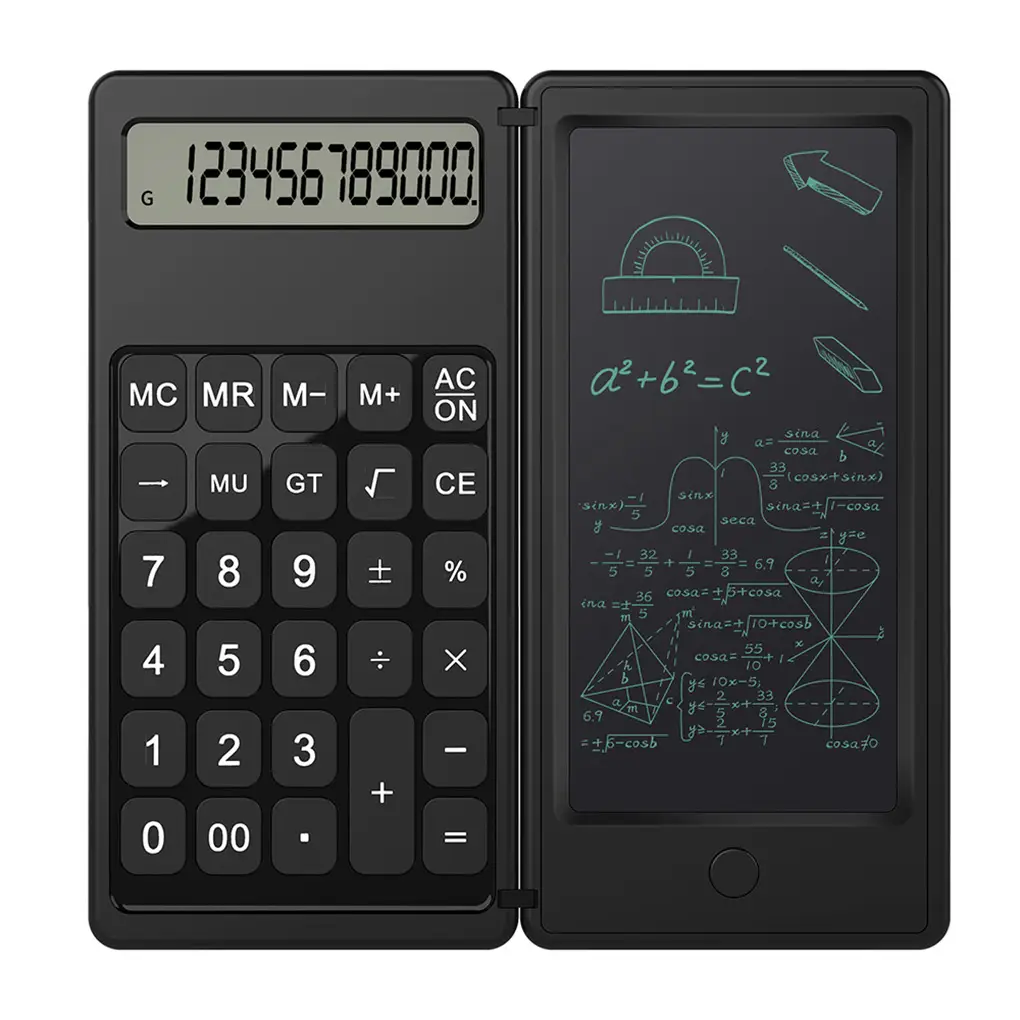 LCD Screen Writing Tablet Calculator With Stylus Pen Drawing Board Folding Switch Tools For Office