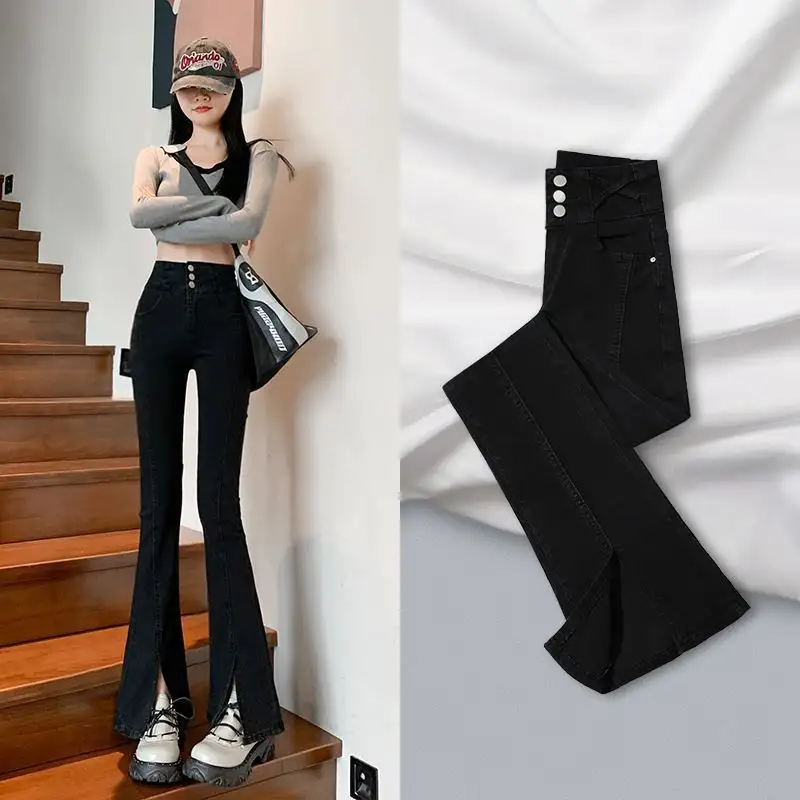 High Waist Denim Jeans Women's Bell Bottoms
