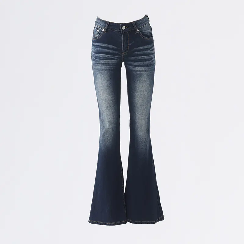 High Waist Jeans Fashion Bell Bottoms Trousers Women's Pants