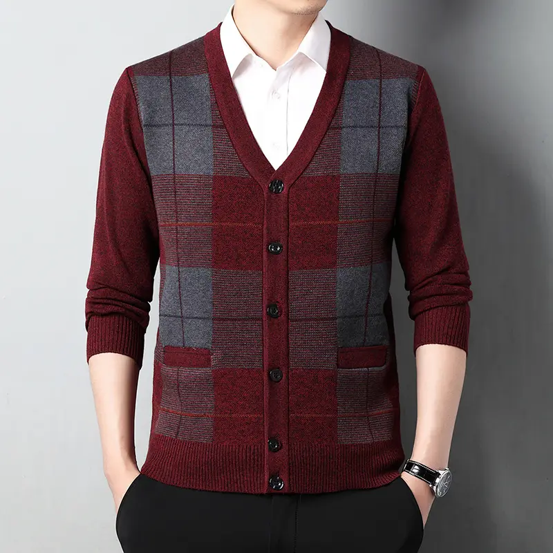Men's Casual Knitted Sweater Cardigan Jacket Vest Top