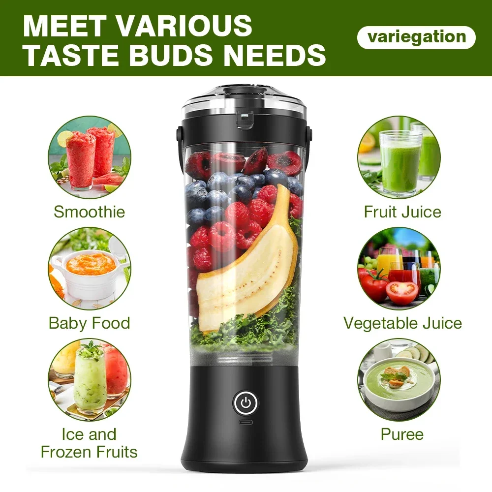 Portable Blender Electric Juicer Fruit Mixers USB Rechargeable Smoothie Mini Blender Multifunction Juice Maker