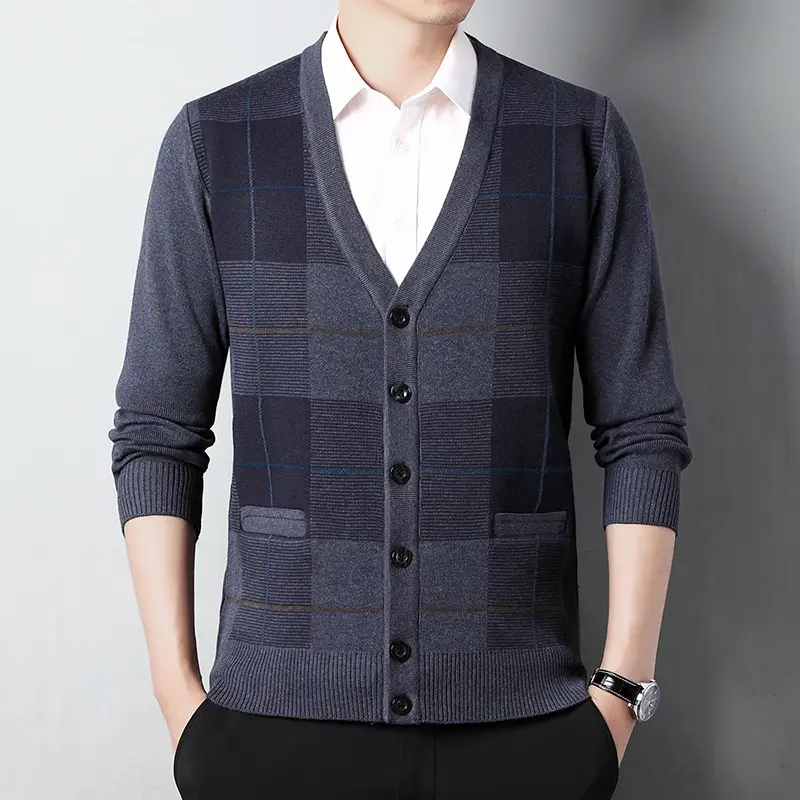 Men's Casual Knitted Sweater Cardigan Jacket Vest Top