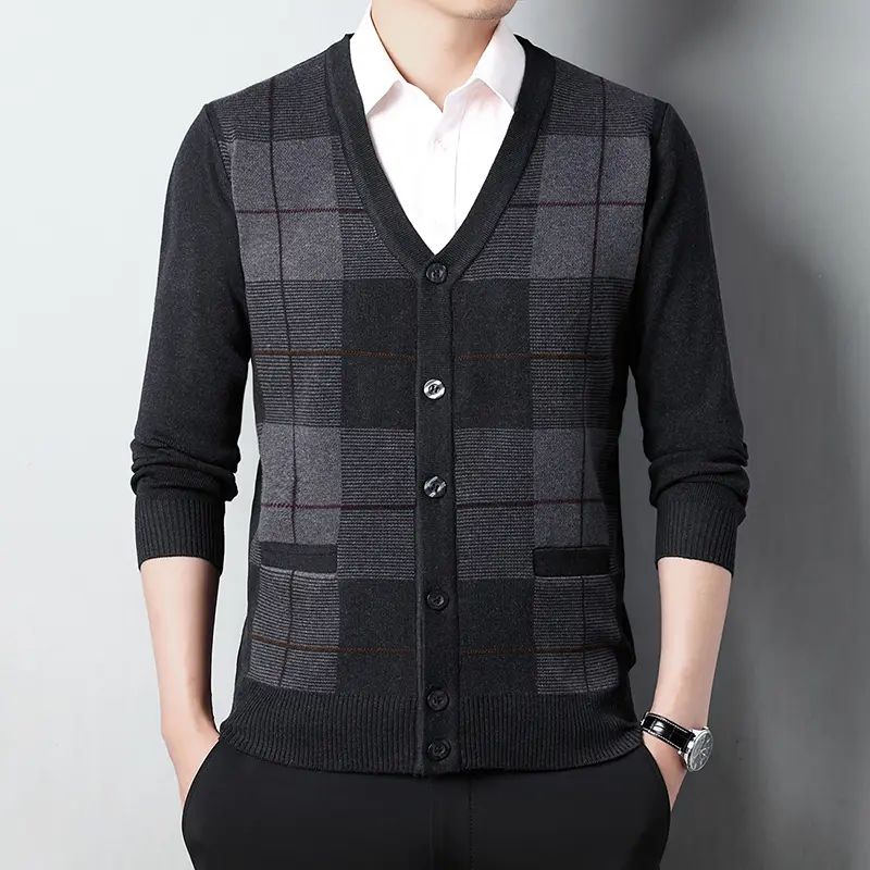 Men's Casual Knitted Sweater Cardigan Jacket Vest Top