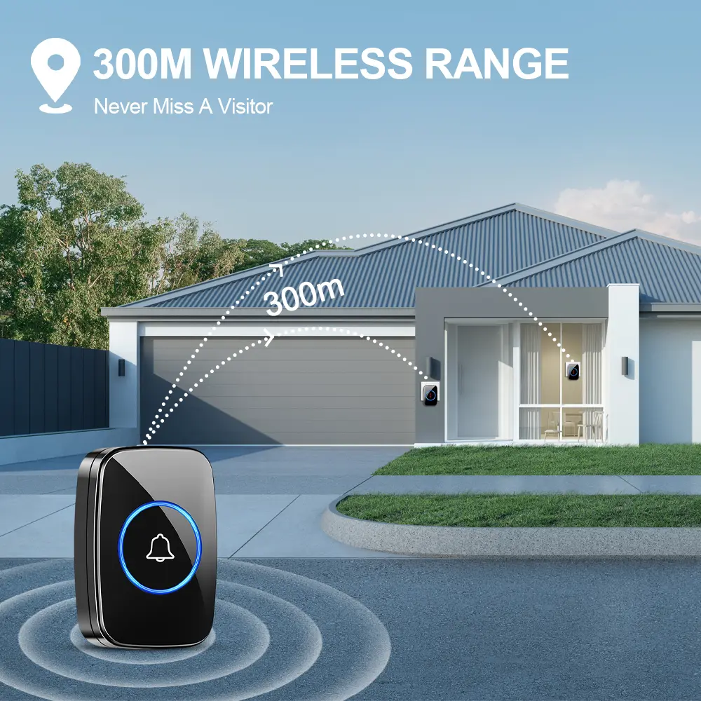 Digital Wireless Smart Doorbell with Display and Call Reminder Function