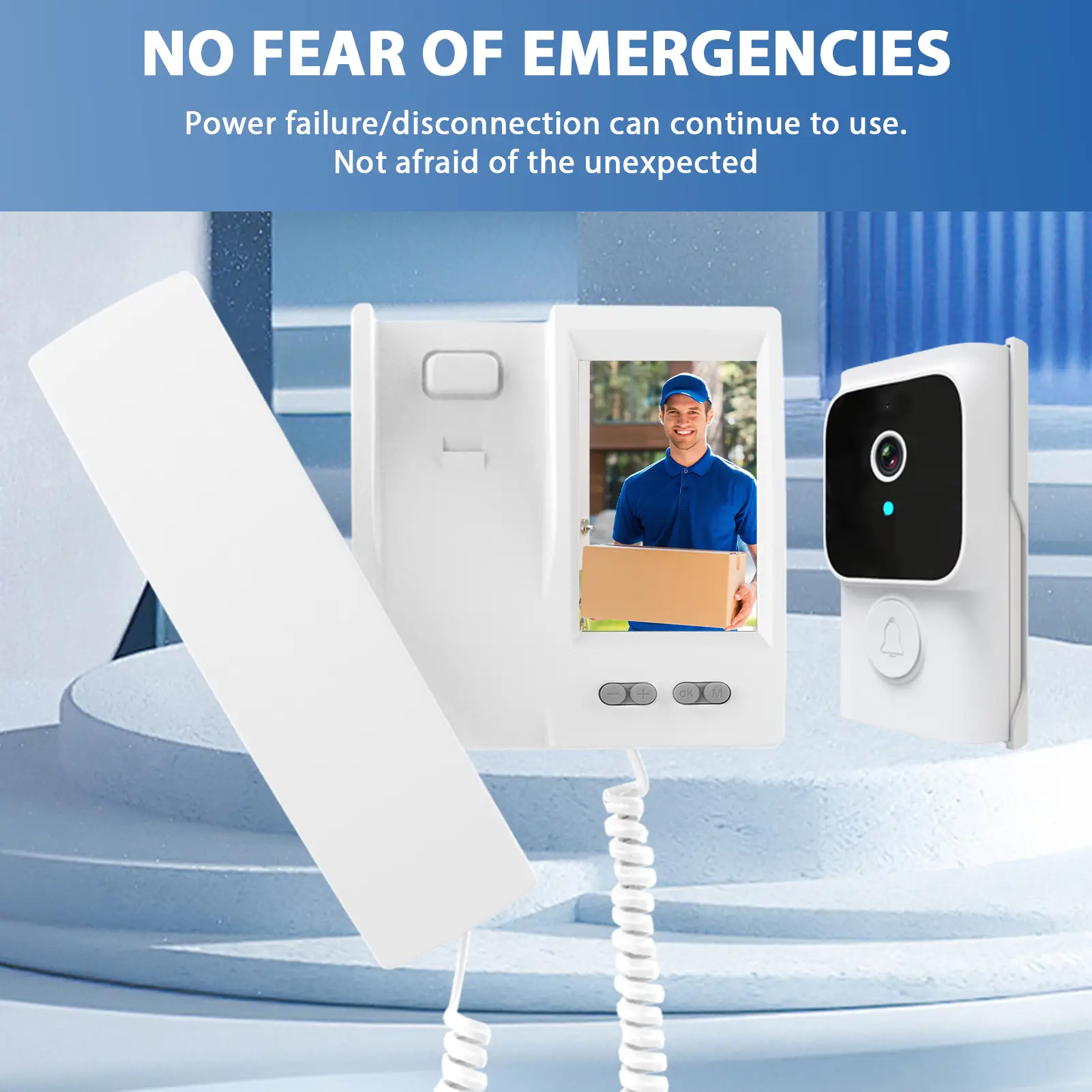 Wireless Video Doorbell With Camera Intercom System Telephone-Style Door Chime