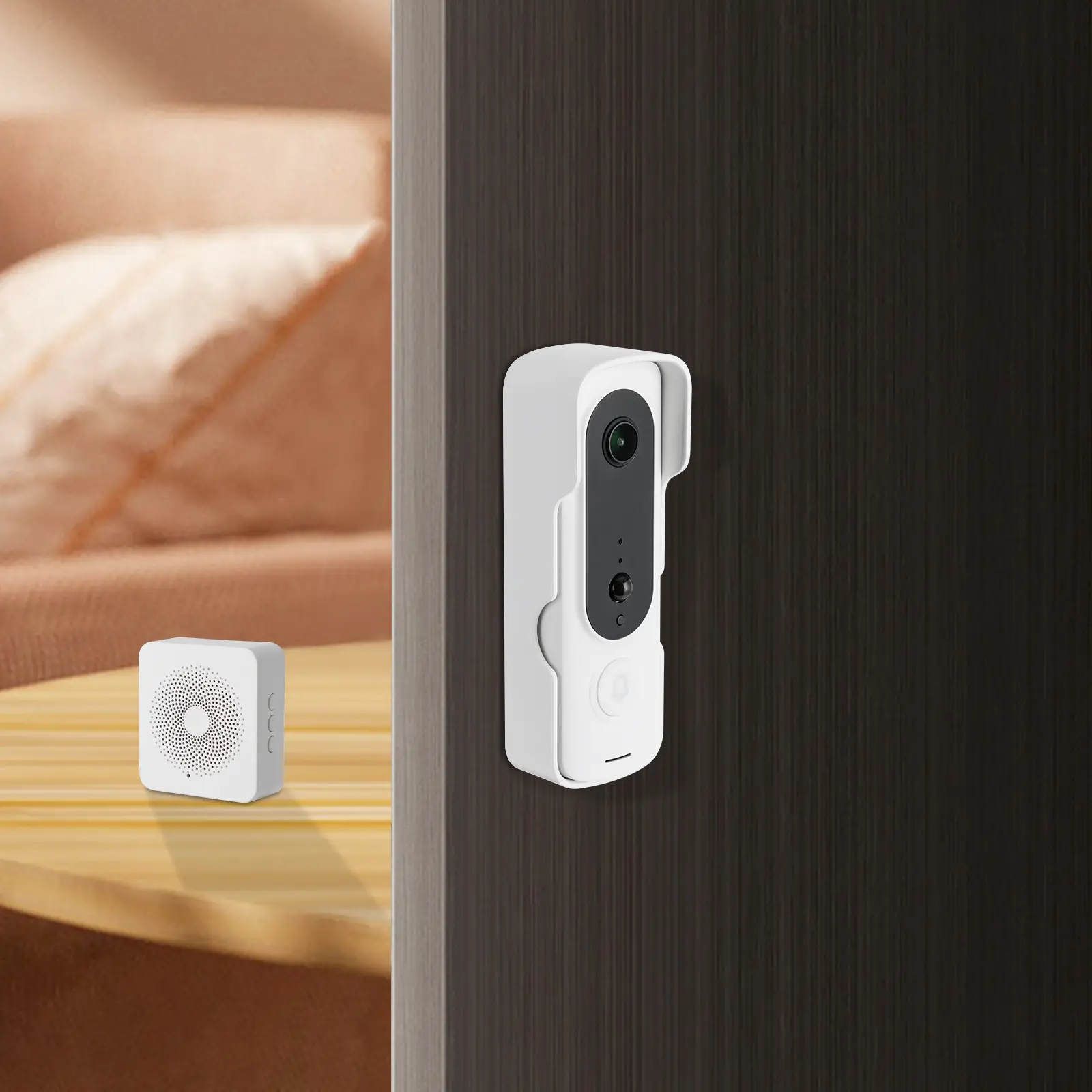 Easy-Setup Wifi Video Doorbell Waterproof With Night Vision Function