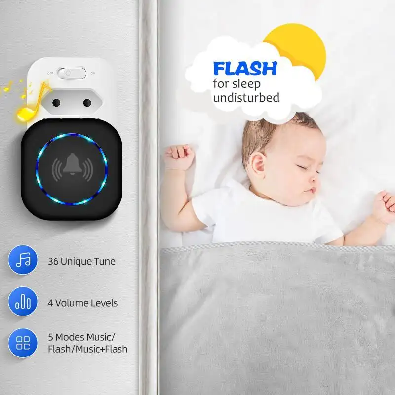 Waterproof Smart Wireless Doorbell Easy Install Wi...