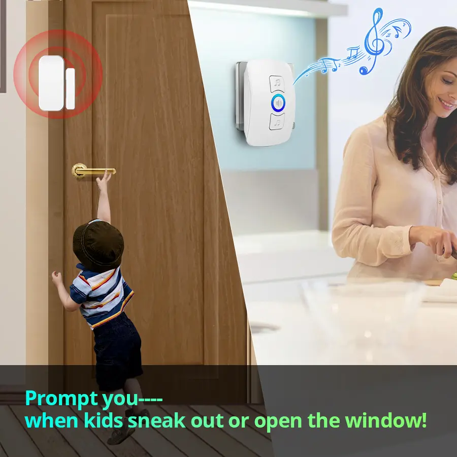 Wireless Home Security Doorbell with Smart Alarm Function