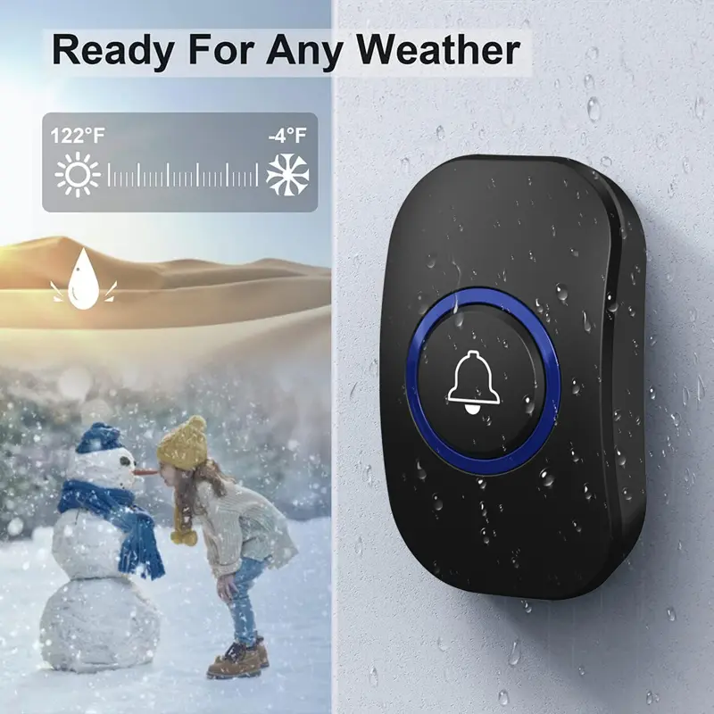 Plug-and-Play Wireless Doorbell, Easy Installation...