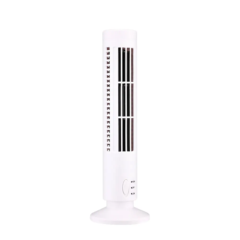Mini Vertical 2 Gear Speed USB Bladeless Fan Portable Stand Up Tower Fan