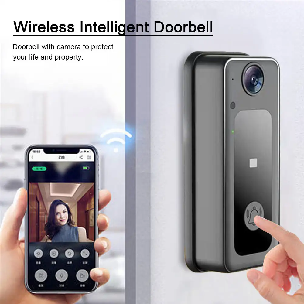 Smart Wireless Video Doorbell With Two-Way Audio A...