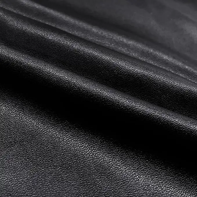 Men's Leather Pants Casual Straight Leg PU Leather Pant Multi Pockets
