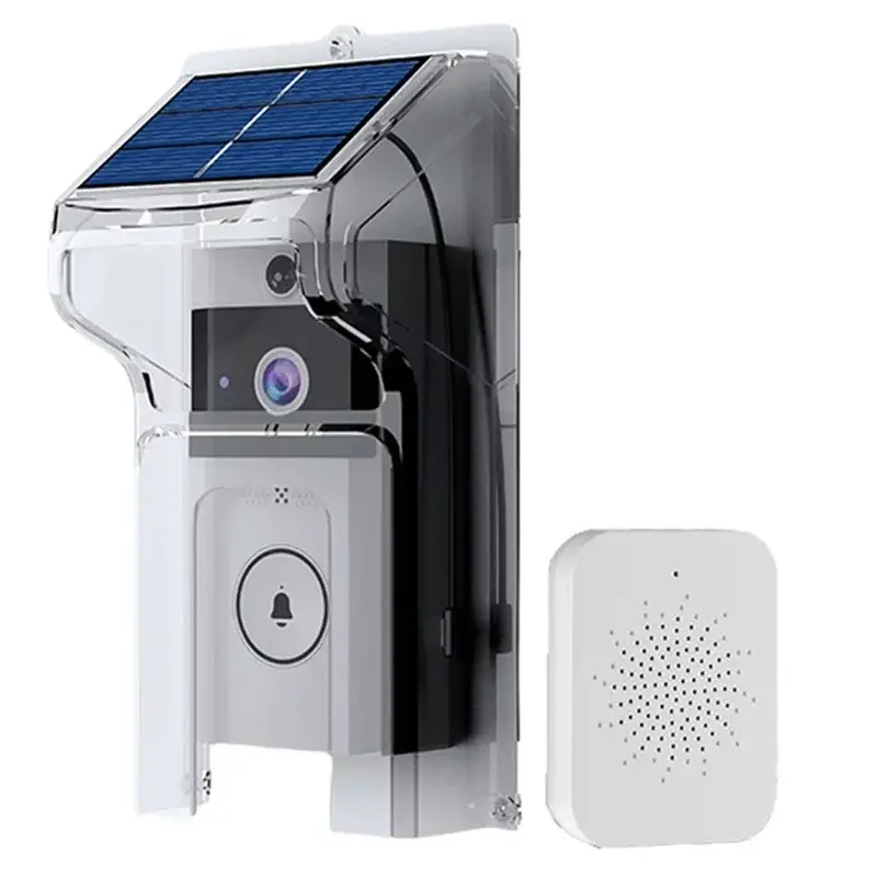 Solar-Powered Wifi Visual Doorbell Camera With Night Vision Two-Way Intercom Smart Home HD