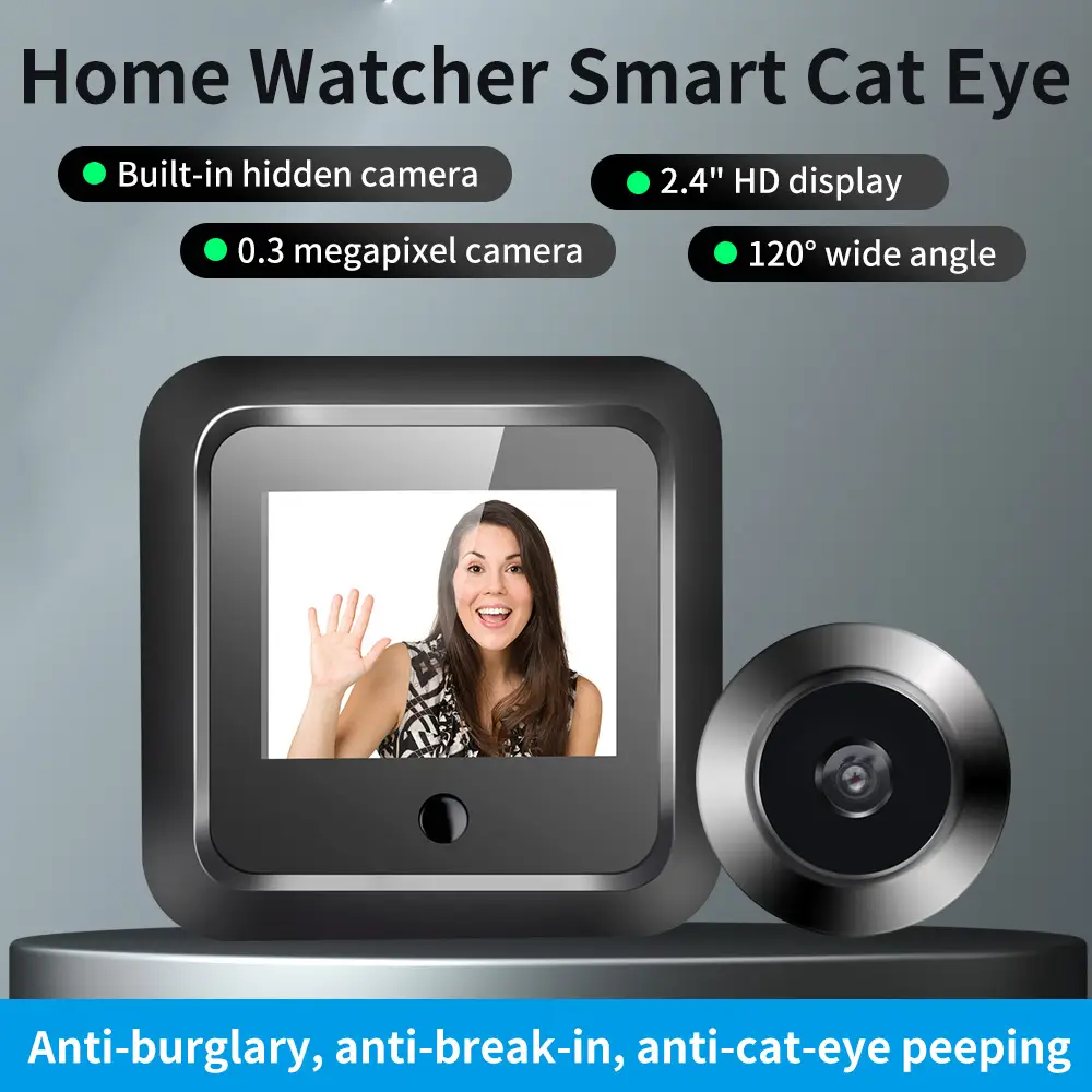 HD Smart Digital Door Viewer Video Peephole Security Camera