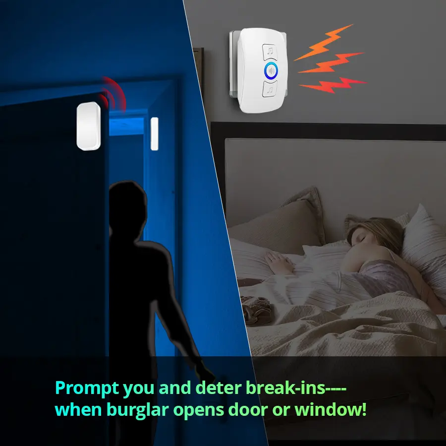 Wireless Home Security Doorbell with Smart Alarm Function