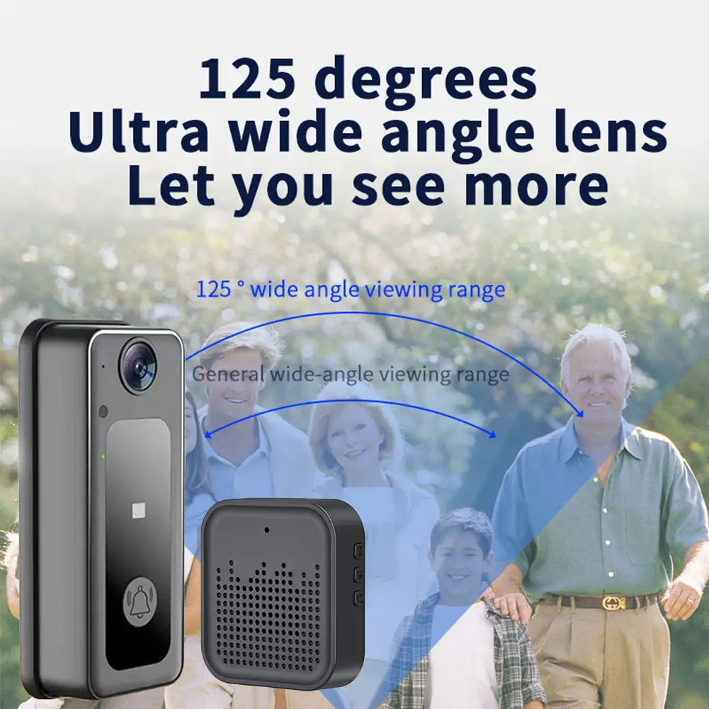 Smart Wireless Video Doorbell With Two-Way Audio And Camera