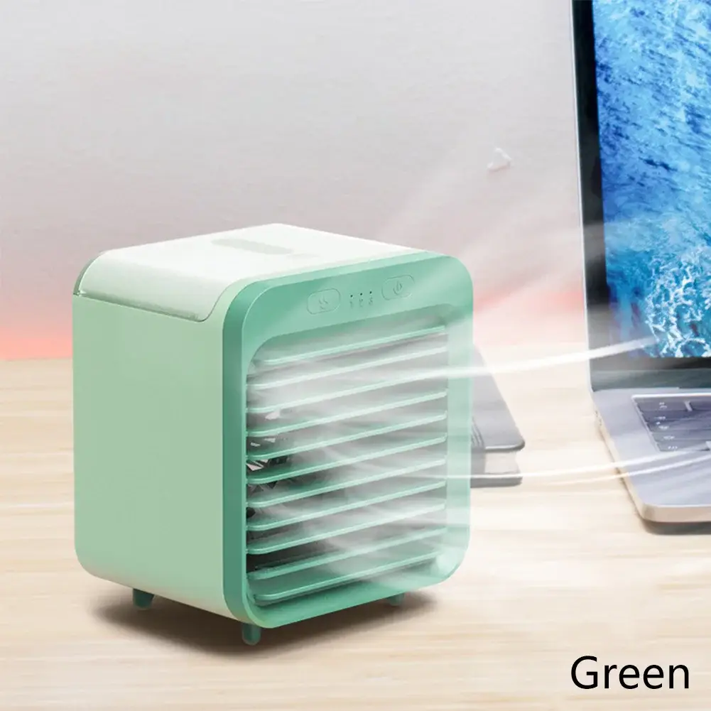 Mini Air Conditioner Air Cooler Fan USB Chargeable Portable Air Conditioner 3 Gear Air Cooling Fan Office Desktop Fan