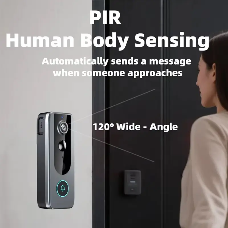 Solar-Powered Smart Doorbell With Wireless Camera ...