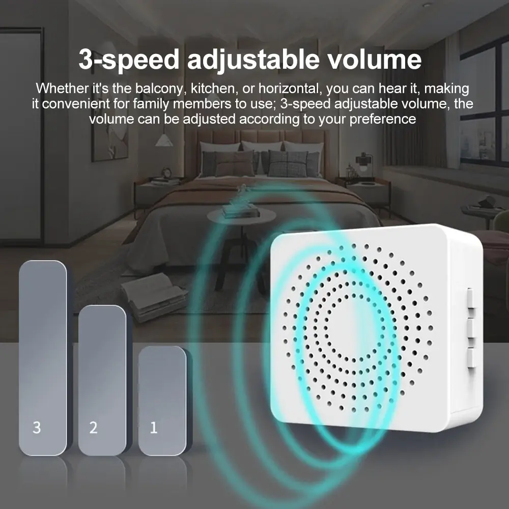 Wireless Smart Doorbell With Adjustable Volume Three-Level Alert System